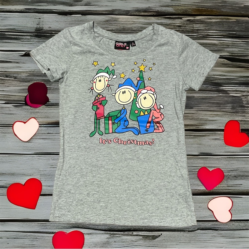 Girl’s Only ‘ It’s Christmas shirt size M(9-10)